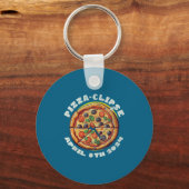 Zonne-eclips Pizza Clipse Eclips Sleutelhanger (Voorkant)
