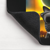 Zonne-eclips Totaliteit Tuxedo Kat Design Muismat (Hoek)