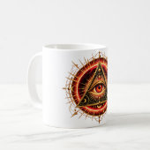 Zonne-ember oog koffiemok (Voorkant links)