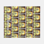 Zonne- en windenergie fleece deken (Voorkant (Horizontaal))