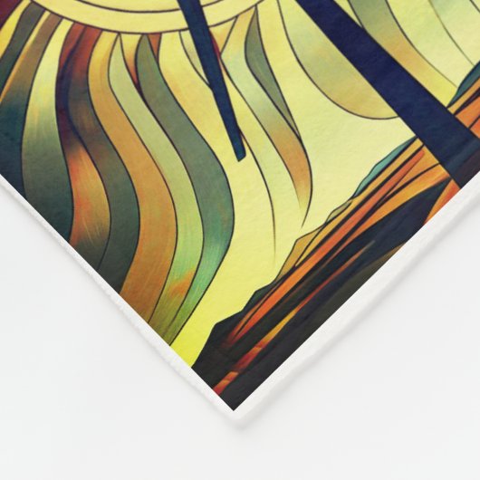 Zonne- en windenergie fleece deken (Hoek)