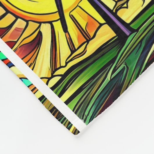 Zonne- en windenergie fleece deken (Hoek)