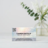 Zonne- en windenergie | QR Scan Code Visitekaartje (Staand voorkant)