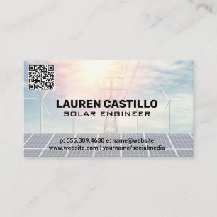 Zonne- en windenergie   QR Scan Code Visitekaartje