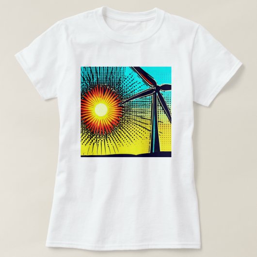 Zonne- en windenergie t-shirt (Design voorkant)