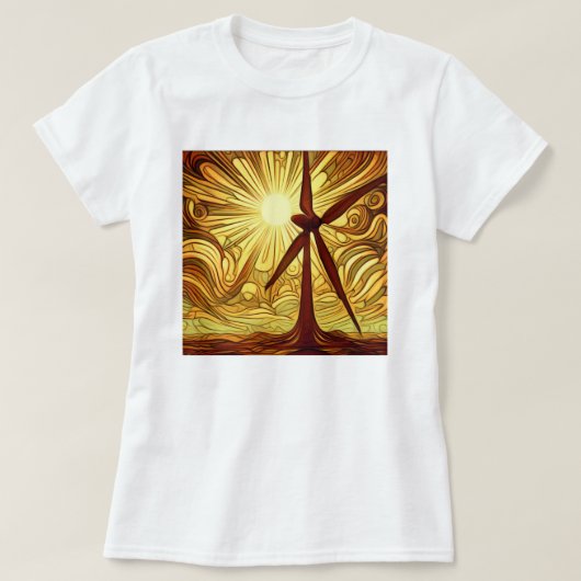 Zonne- en windenergie t-shirt (Design voorkant)