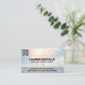 Zonne- en windenergie | Visitekaartje QR-scancode (Staand voorkant)