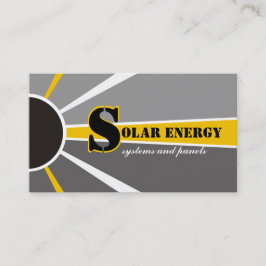 Zonne-energie alternatieve bronnen visitekaartje