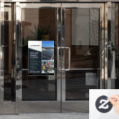 Zonne-energie Bedrijfsdienst Window Cling Raamsticker (Kantoordeur)