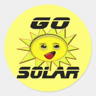 Zonne-energie Cadeaus en Promotionele Producten T- Ronde Sticker