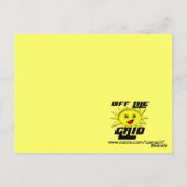 Zonne-energie-cadeaus en T-shirt voor speciale pro Briefkaart (Achterkant)