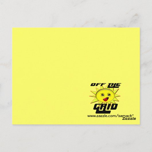 Zonne-energie-cadeaus en T-shirt voor speciale pro Briefkaart (Achterkant)