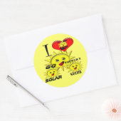 Zonne-energie-cadeaus en T-shirt voor speciale pro Ronde Sticker (Envelop)