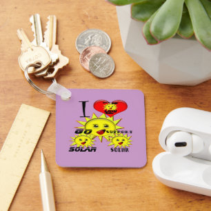 Zonne-energie-cadeaus en T-shirt voor speciale pro Sleutelhanger