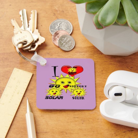 Zonne-energie-cadeaus en T-shirt voor speciale pro Sleutelhanger (Bureau)