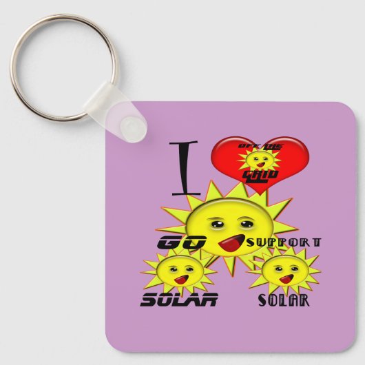 Zonne-energie-cadeaus en T-shirt voor speciale pro Sleutelhanger (Voorkant)