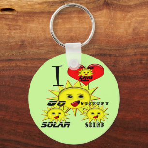 Zonne-energie-cadeaus en T-shirt voor speciale pro Sleutelhanger