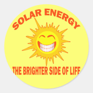 ZONNE-ENERGIE DE HELDERDERE KANT VAN HET LEVEN RONDE STICKER
