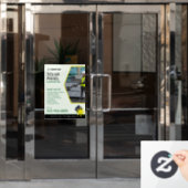 Zonne-energie Diensten Aangepaste Raamfolie Raamsticker (Kantoordeur)