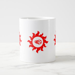Zonne-energie doelen grote koffiekop