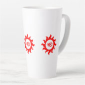 Zonne-energie doelen latte mok (Rechterhoek)