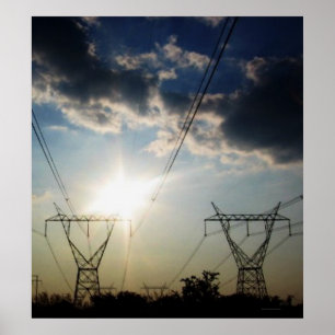 Zonne-energie. Elektrische kracht." Poster