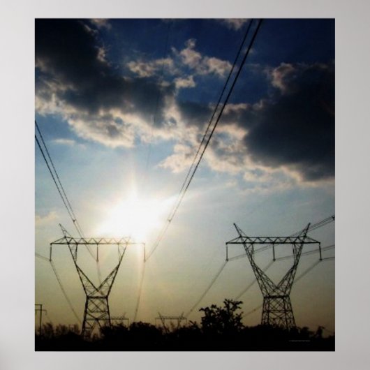 Zonne-energie. Elektrische kracht." Poster (Voorkant)