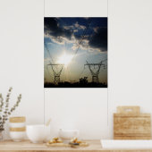 Zonne-energie. Elektrische kracht." Poster (Keuken)