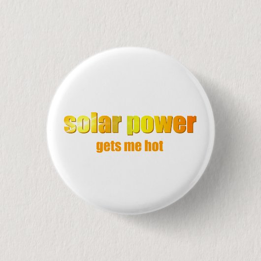 Zonne-energie heet! ronde button 3,2 cm (Voorkant)