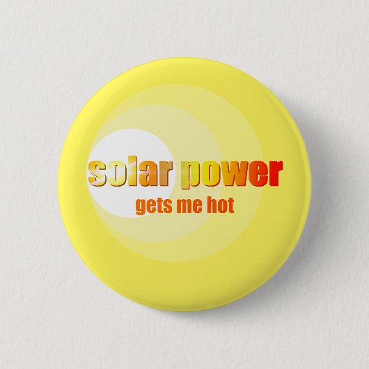 Zonne-energie heet! ronde button 5,7 cm (Voorkant)