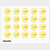 Zonne-energie heet! ronde sticker (Vel)