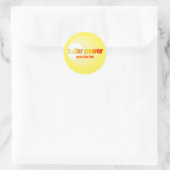 Zonne-energie heet! ronde sticker (Tas)
