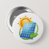 Zonne-energie knop ronde button 7,6 cm (Voorkant /achterkant)
