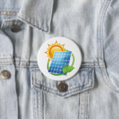 Zonne-energie knop ronde button 7,6 cm (In situ)