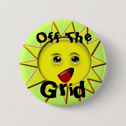 Zonne-energie knoppen ronde button 5,7 cm (Voorkant)