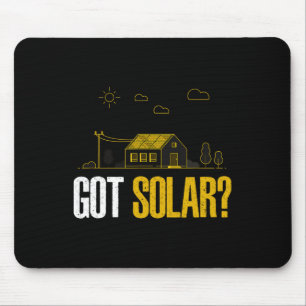 Zonne-energie kreeg zonnepanelen Grappige zonne-en Muismat