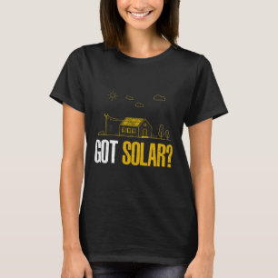 Zonne-energie kreeg zonnepanelen Grappige zonne-en T-shirt