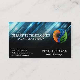 Zonne-energie Logo   Technologisch modern Visitekaartje