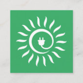 zonne-energie moderne zonne-energie vierkante visitekaartje (Voorkant)