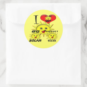 Zonne-energie Mooie Zon Design Promotieproducten Ronde Sticker