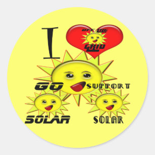 Zonne-energie Mooie Zon Design Promotieproducten Ronde Sticker