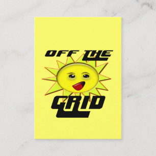 Zonne-energie Off-Grid Lief Ontspannen Zon Design Visitekaartje