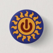 Zonne-energie Ronde Button 3,2 Cm (Voorkant)