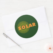 Zonne-energie Ronde Sticker (Envelop)