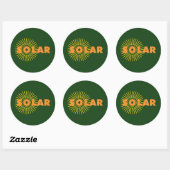 Zonne-energie Ronde Sticker (Vel)