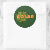Zonne-energie Ronde Sticker (Tas)