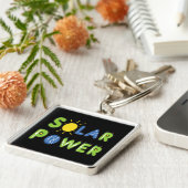 Zonne-energie Sleutelhanger (Zijkant)