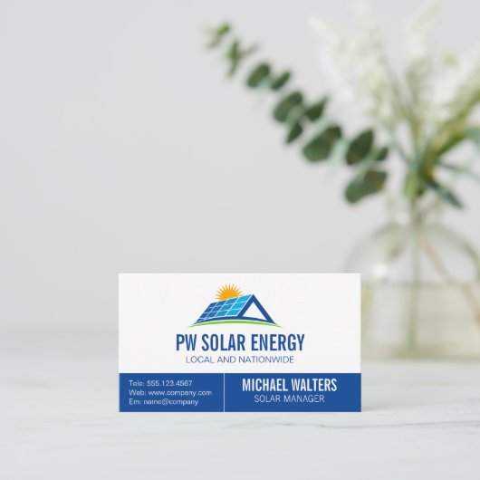 Zonne-energie | Thuis Tech Visitekaartje (Staand voorkant)