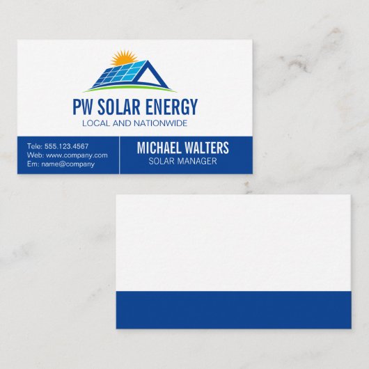 Zonne-energie | Thuis Tech Visitekaartje (Voorkant / Achterkant)