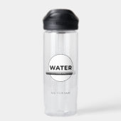 Zonne-energie waterfles quote | Aangepaste naam (Achterkant)